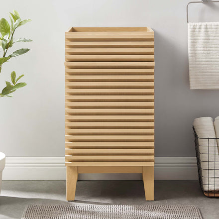 Render 18" Bathroom Vanity Cabinet (Sink Basin Not Included) in Oak