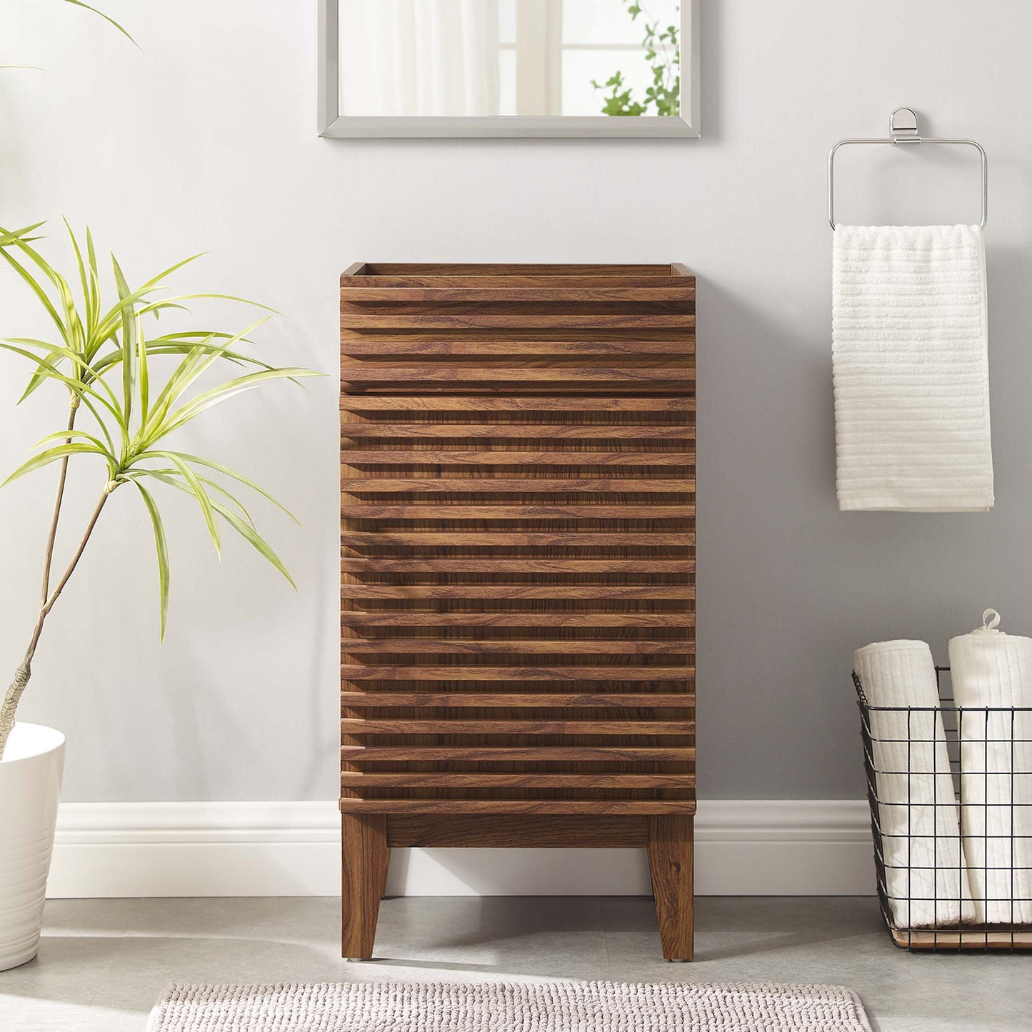 Render 18" Bathroom Vanity Cabinet (Sink Basin Not Included) by Furniture For America