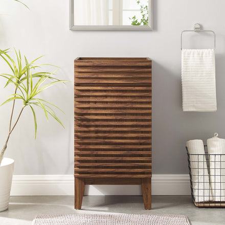Render 18" Bathroom Vanity Cabinet (Sink Basin Not Included) in Walnut