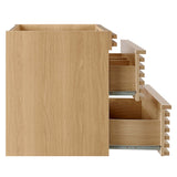 Vera 30" Wall-Mount Bathroom Vanity Cabinet (Sink Basin Not Included) in Oak