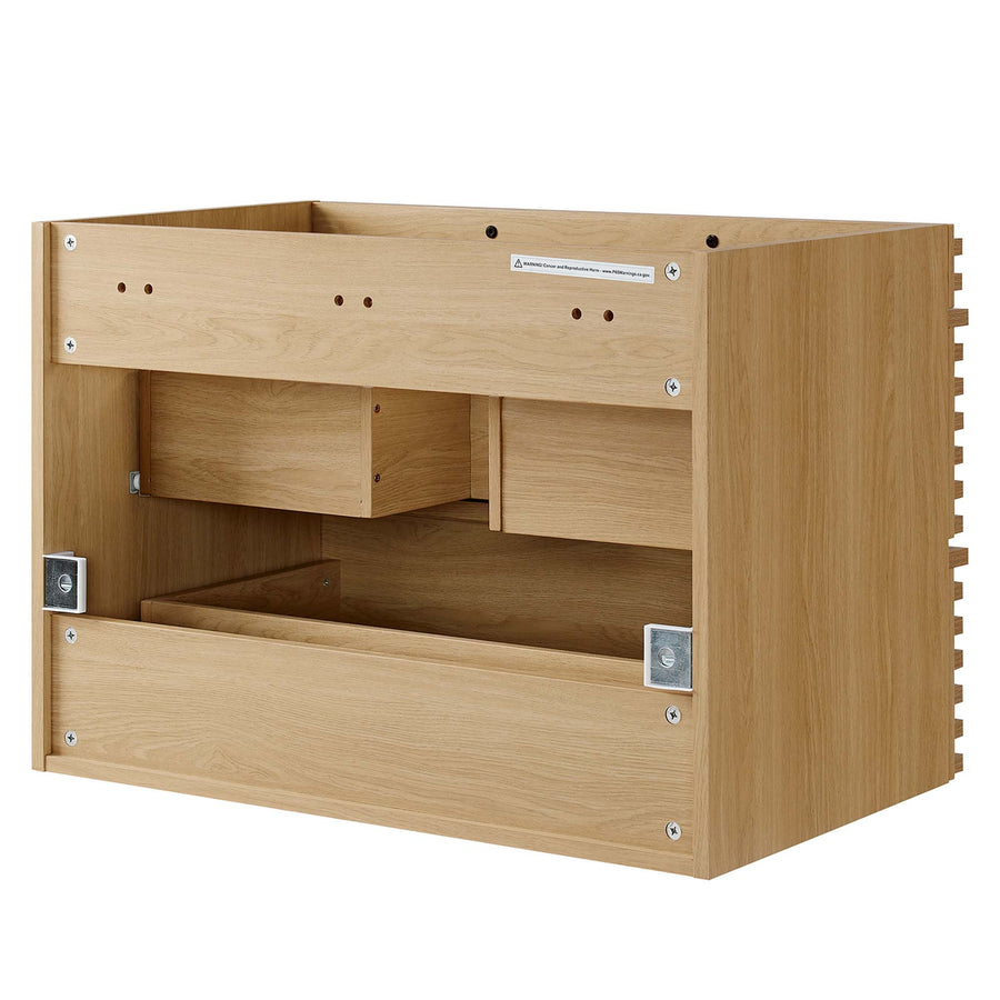 Vera 30" Wall-Mount Bathroom Vanity Cabinet (Sink Basin Not Included) in Oak