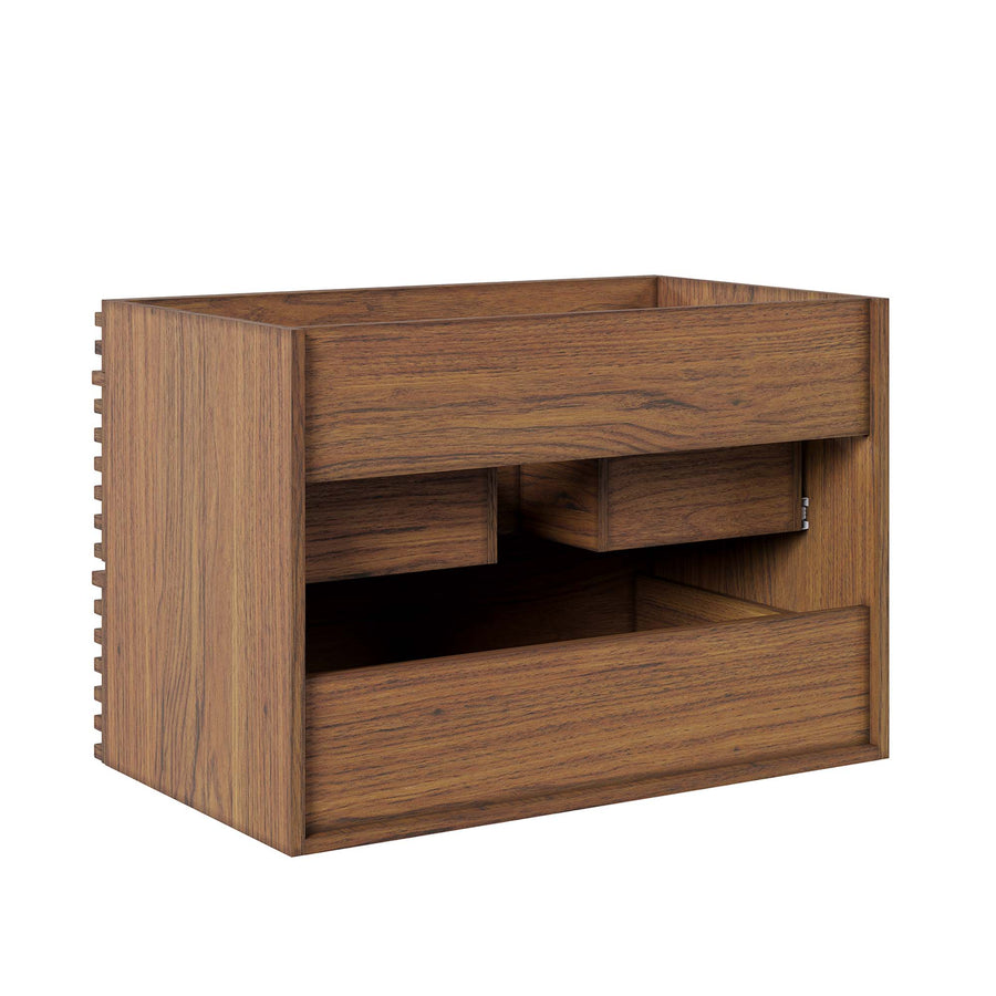 Vera 30" Wall-Mount Bathroom Vanity Cabinet (Sink Basin Not Included) in Walnut