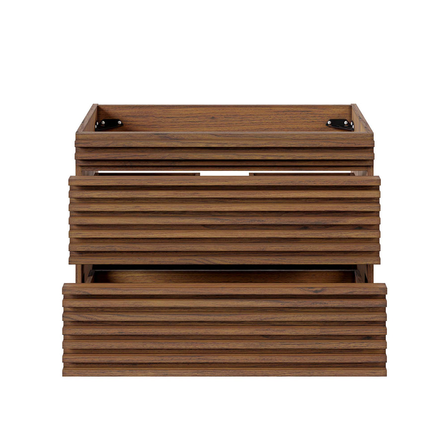 Vera 30" Wall-Mount Bathroom Vanity Cabinet (Sink Basin Not Included) in Walnut