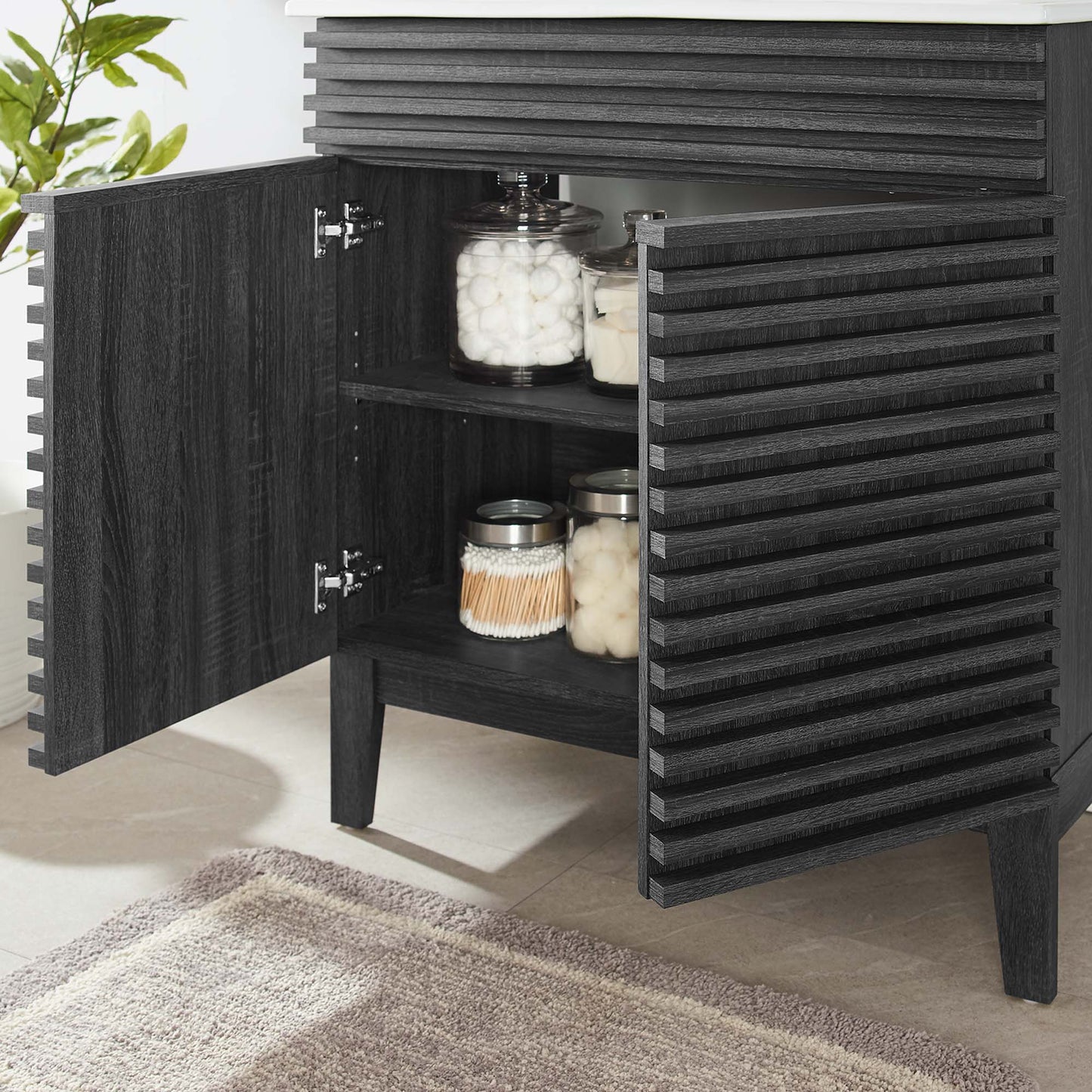 Render 30" Bathroom Vanity Cabinet (Sink Basin Not Included) by Furniture For America