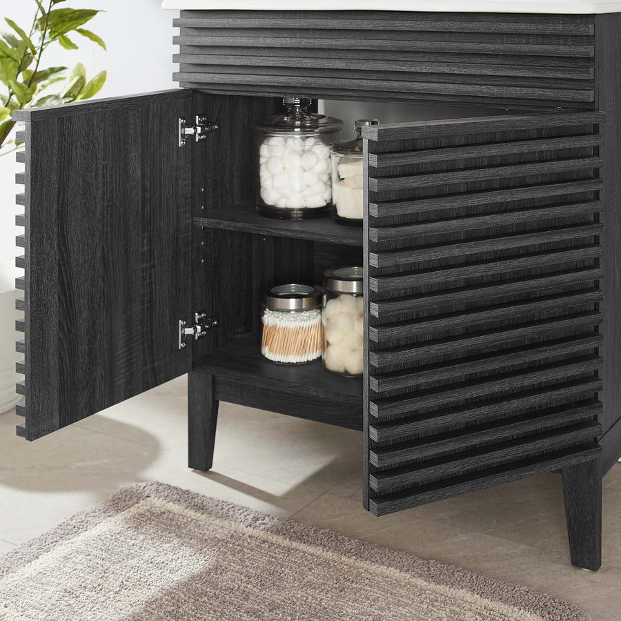 Vera 30" Bathroom Vanity Cabinet (Sink Basin Not Included) in Charcoal