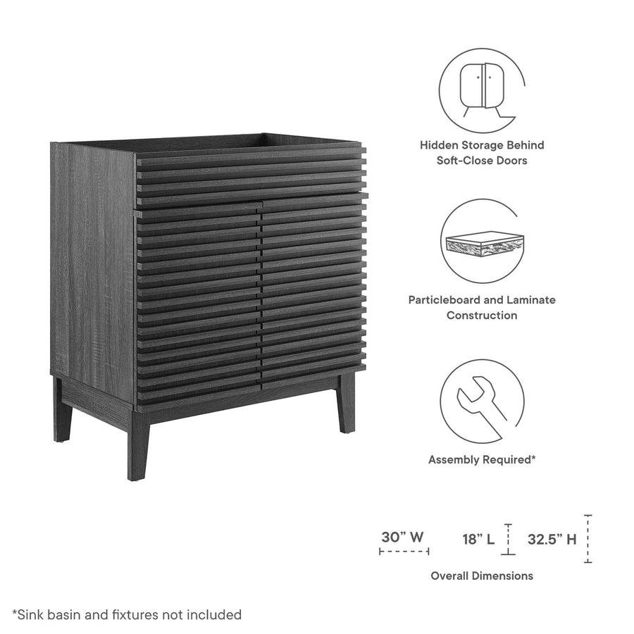 Vera 30" Bathroom Vanity Cabinet (Sink Basin Not Included) in Charcoal