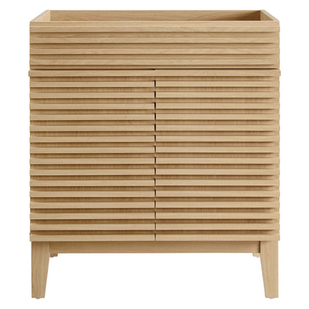 Render 30" Bathroom Vanity Cabinet (Sink Basin Not Included) in Oak