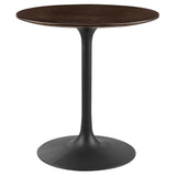 Lumen 28" Round Wood Dining Table in Black Cherry Walnut