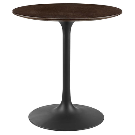 Lippa 28" Round Wood Dining Table in Black Cherry Walnut