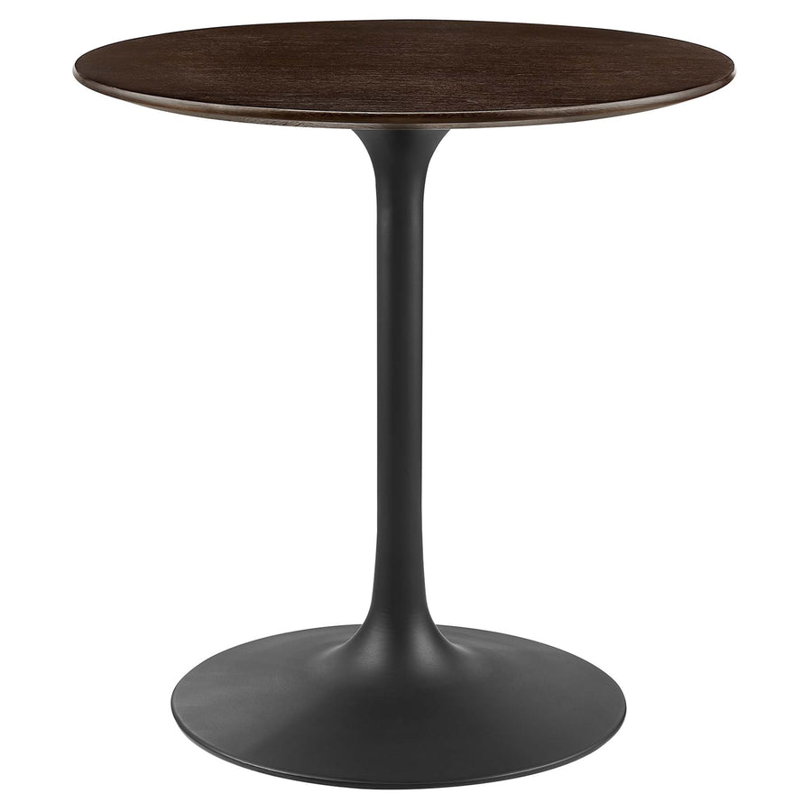 Lumen 28" Round Wood Dining Table in Black Cherry Walnut