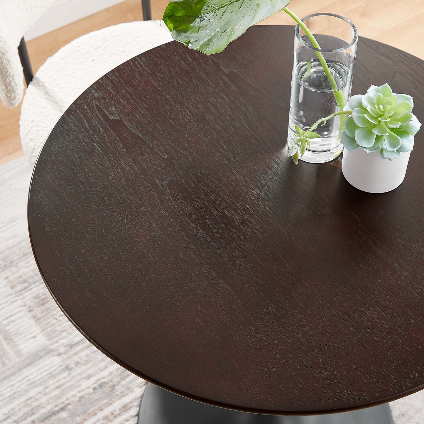 Lippa 28" Round Wood Dining Table by Furniture For America