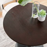 Lumen 28" Round Wood Dining Table in Black Cherry Walnut