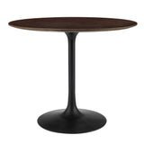 Lumen 36" Round Wood Dining Table in Black Cherry Walnut