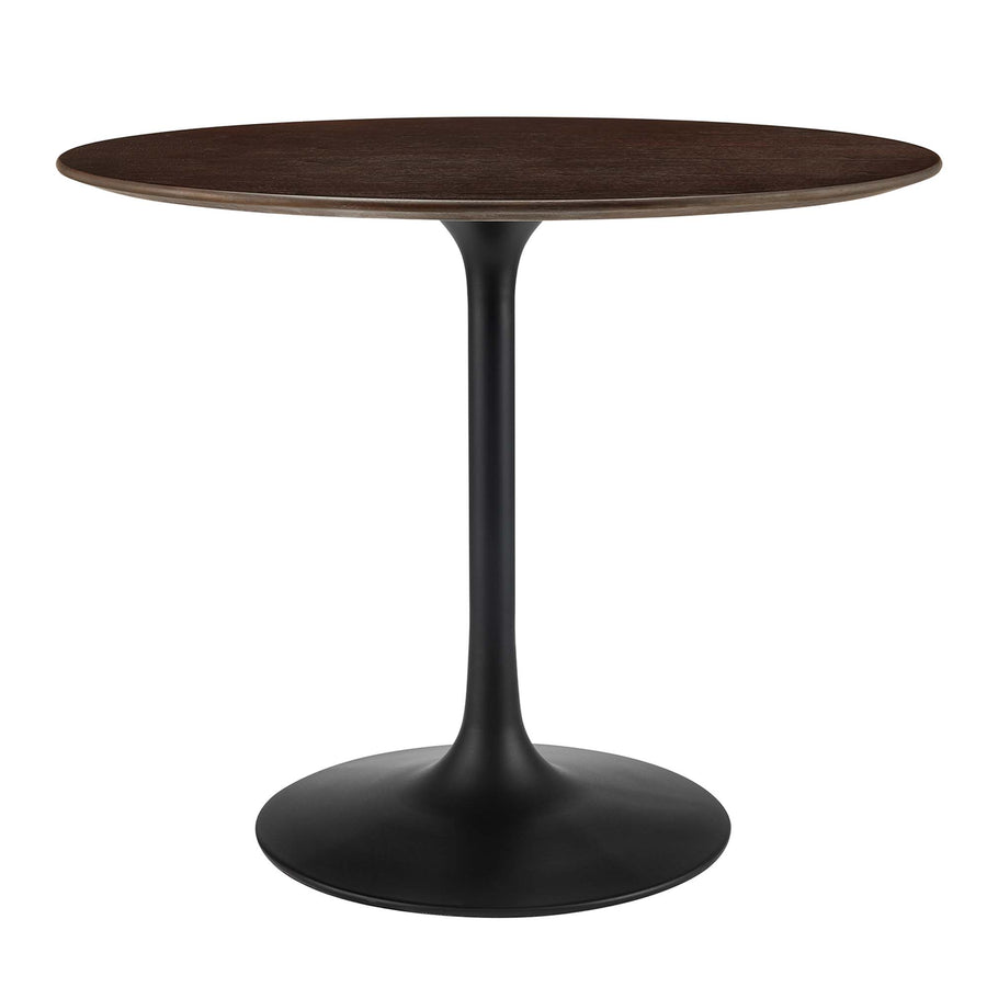 Lumen 36" Round Wood Dining Table in Black Cherry Walnut
