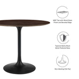 Lumen 36" Round Wood Dining Table in Black Cherry Walnut
