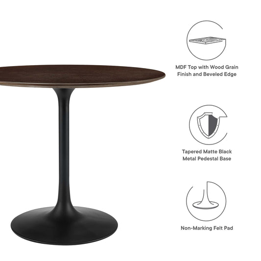 Lippa 36" Round Wood Dining Table by Furniture For America