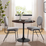 Lumen 36" Round Wood Dining Table in Black Cherry Walnut