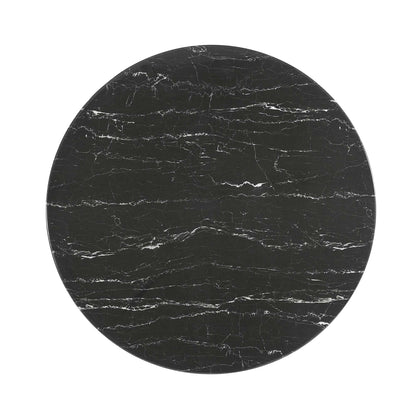 Lippa 40" Round Faux Marble Dining Table by Furniture For America