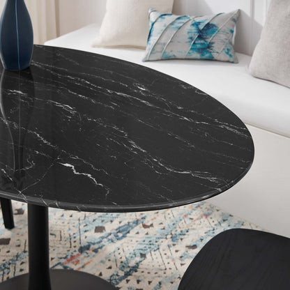 Lippa 54" Oval Faux Marble Dining Table by Furniture For America