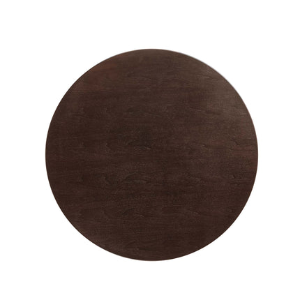 Lippa 36" Round Wood Coffee Table in Black Cherry Walnut
