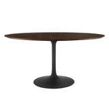 Lumen 60" Oval Wood Dining Table in Black Cherry Walnut