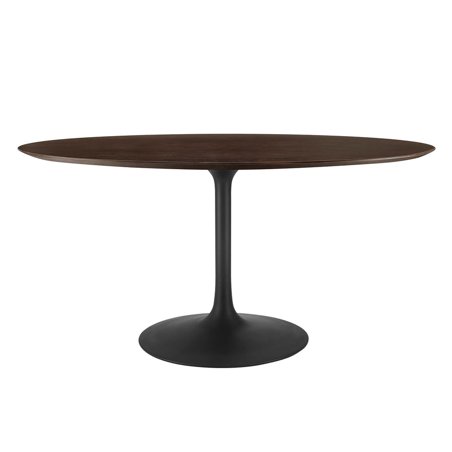 Lumen 60" Oval Wood Dining Table in Black Cherry Walnut