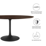 Lumen 60" Oval Wood Dining Table in Black Cherry Walnut