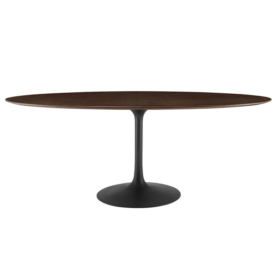 Lumen 78" Oval Wood Dining Table in Black Cherry Walnut