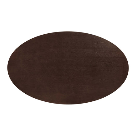 Lippa 78" Oval Wood Dining Table in Black Cherry Walnut