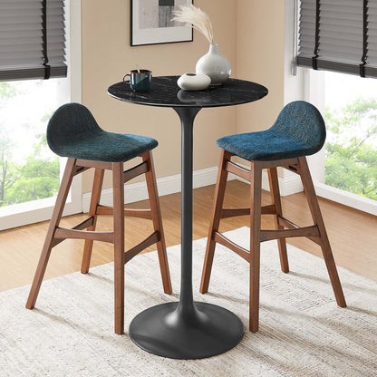 Lippa 28" Round Faux Marble Bar Table by Furniture For America