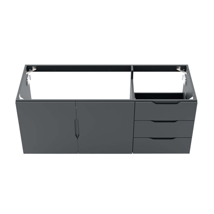 Vitality 48" Double or Single Sink Compatible (Not Included) Bathroom Vanity Cabinet in Gray