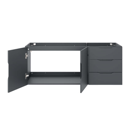 Vitality 48" Double or Single Sink Compatible (Not Included) Bathroom Vanity Cabinet in Gray