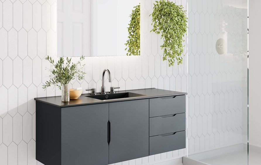 Bellamy 48" Double or Single Sink Compatible (Not Included) Bathroom Vanity Cabinet in Gray