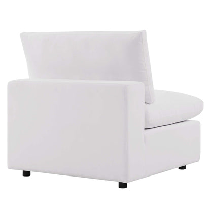 Commix Overstuffed Outdoor Patio Armless Chair by Furniture For America