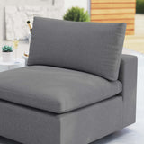 Linden Sunbrella® Outdoor Patio Armless Chair in Gray