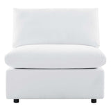 Linden Sunbrella® Outdoor Patio Armless Chair in White