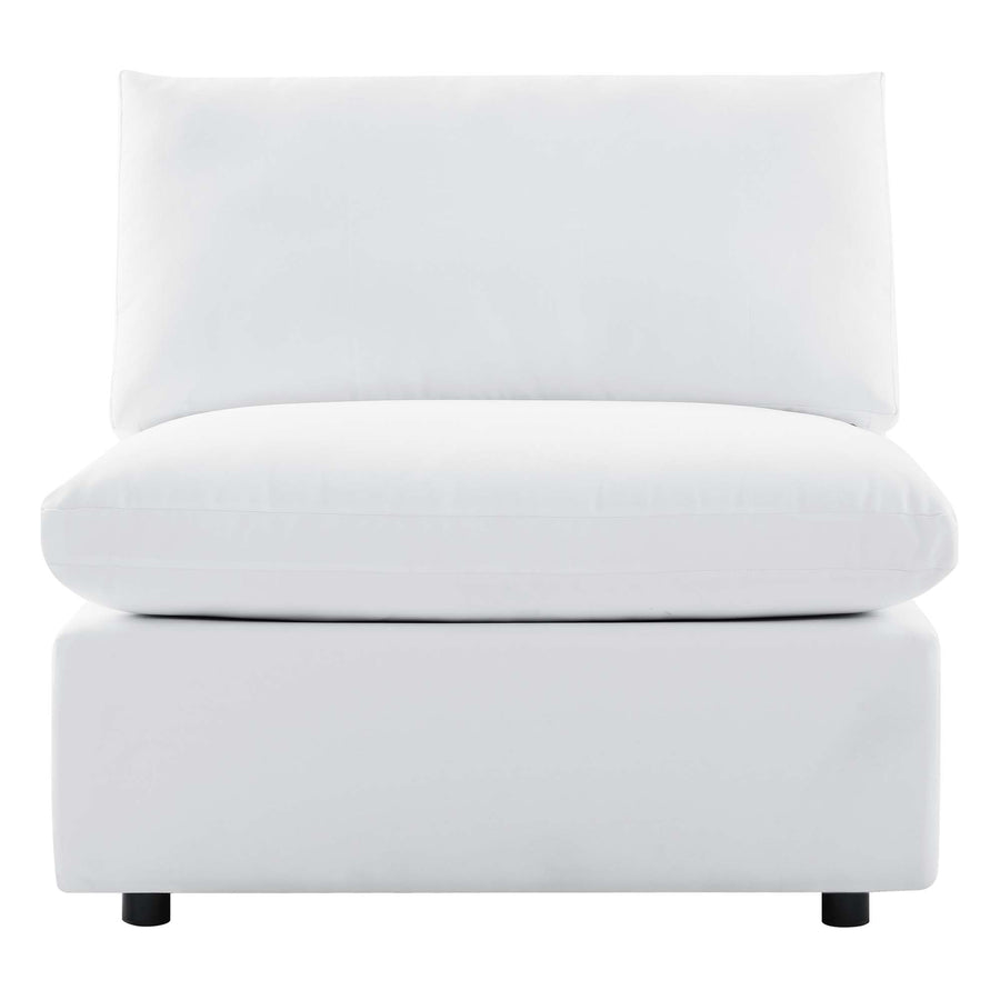 Linden Sunbrella® Outdoor Patio Armless Chair in White