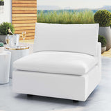 Linden Sunbrella® Outdoor Patio Armless Chair in White