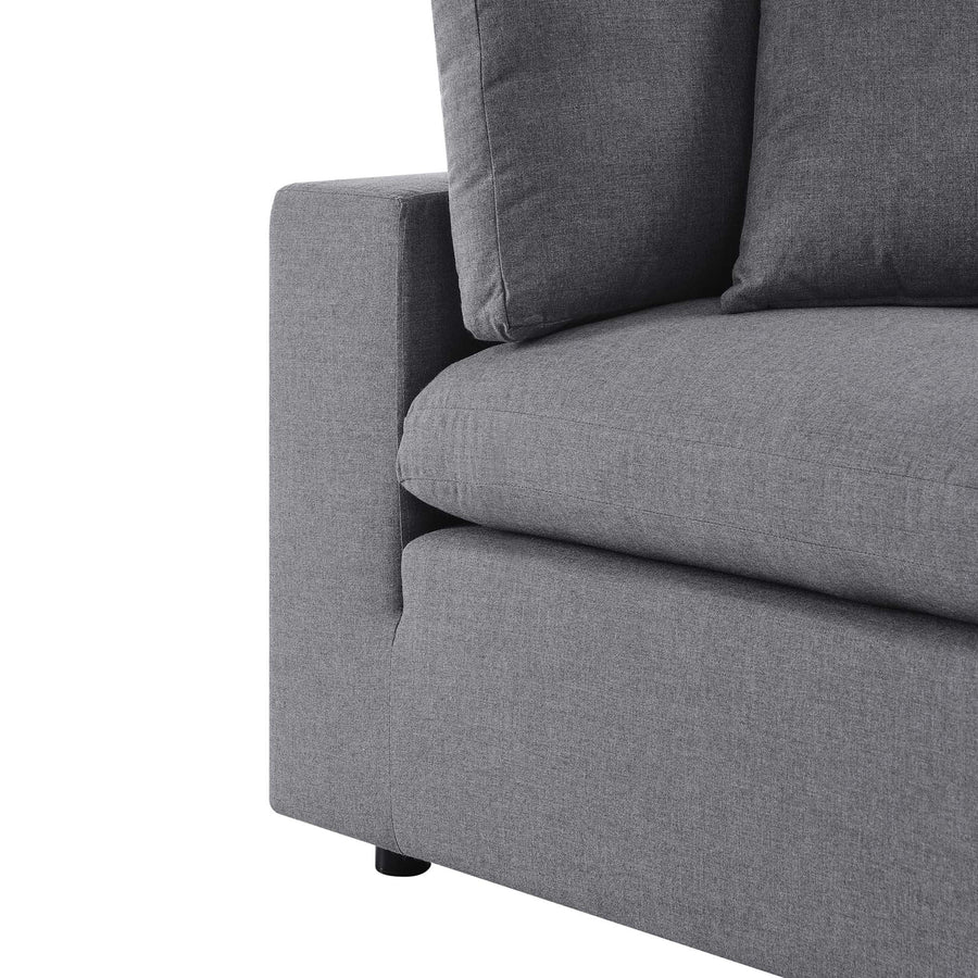 Linden Sunbrella® Outdoor Patio Corner Chair in Gray