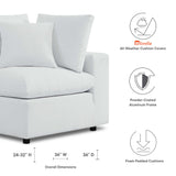 Linden Sunbrella® Outdoor Patio Corner Chair in White