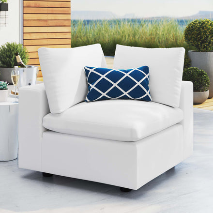 Commix Sunbrella® Outdoor Patio Corner Chair in White
