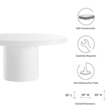 Jonah 60" Round Dining Table in White