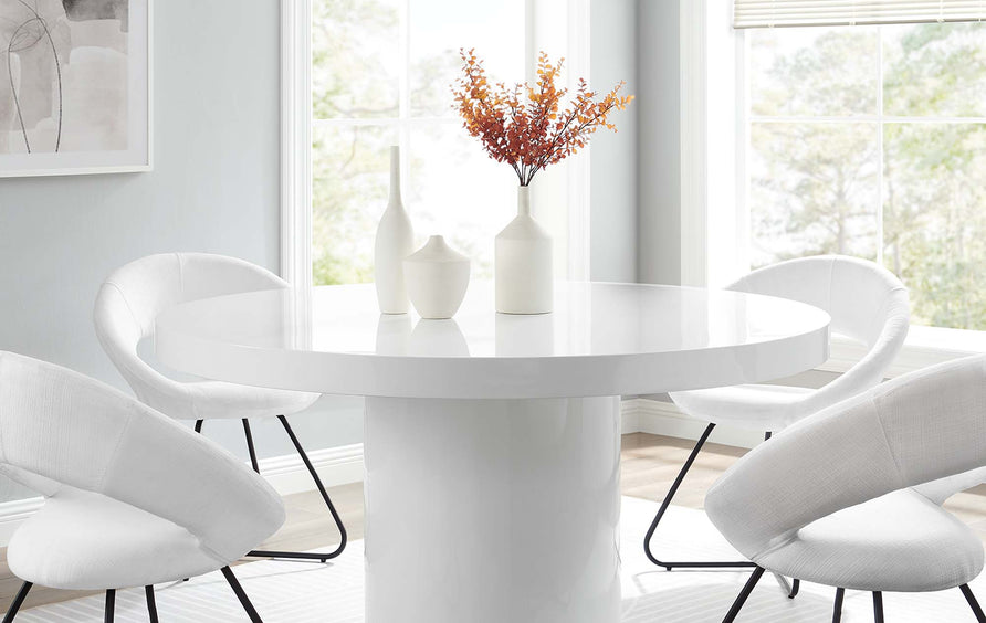 Jonah 60" Round Dining Table in White