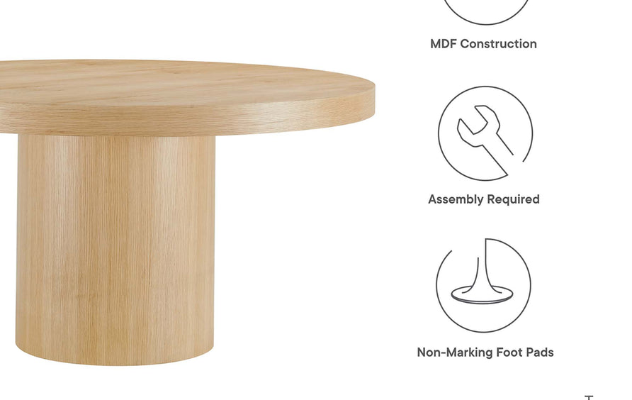 Jonah 60" Round Dining Table in Oak