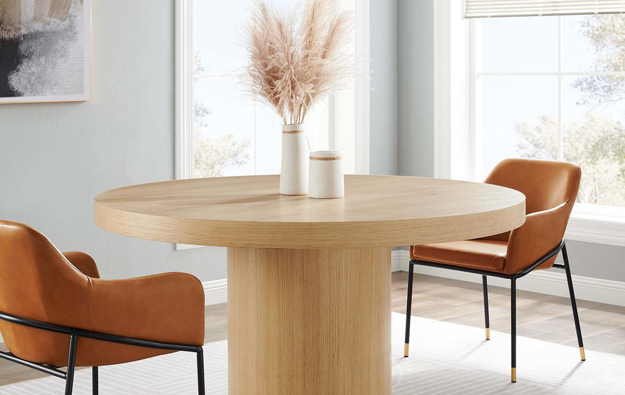 Jonah 60" Round Dining Table in Oak