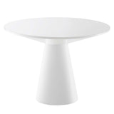 Barrel 75" Oval Dining Table in White