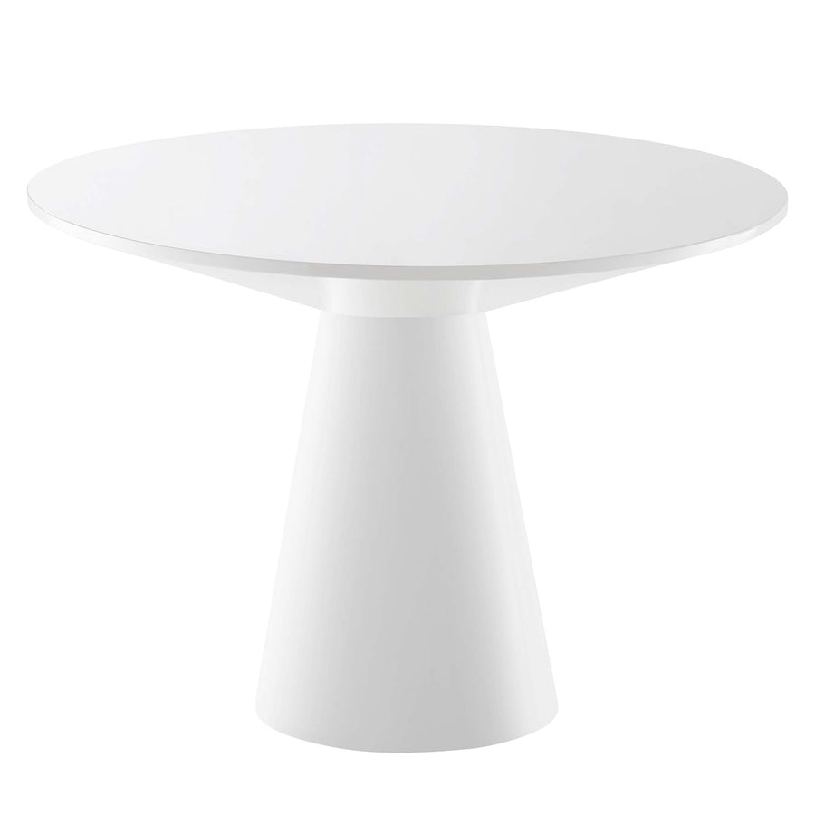Barrel 75" Oval Dining Table in White