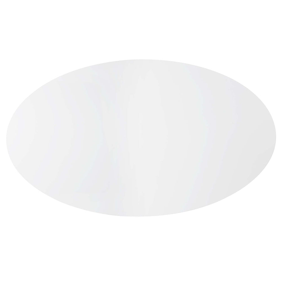 Barrel 75" Oval Dining Table in White