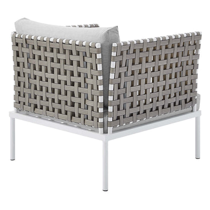 Harmony SunbrellaÂ® Basket Weave Outdoor Patio Aluminum Armchair by Furniture For America