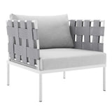 Cliff Sunbrella® Outdoor Patio Aluminum Armchair in Gray Gray